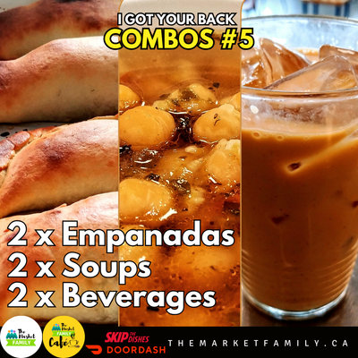 I GOT YOUR BACK COMBO #5:  2X Empanadas + 2X Soups + 2X Beverages