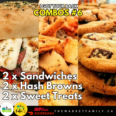 I GOT YOUR BACK COMBO #6:  2X Sandwiches + 2X Hash Browns + 2X Sweets