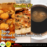 COMBO INDIVIDUAL 7:  Soup &amp; Grilled Cheese Sandwich + Beverage