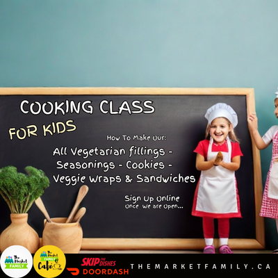 Cooking Class FOR KIDS:  All Vegetarian Fillings &amp; Seasonings - Cookies - Veggie Wraps &amp; Sandwiches