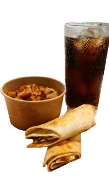 Nathan's Vegan Breakfast Combo: Wrap + Hash Browns (8Oz) + Drink