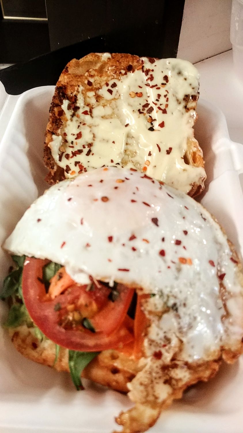 Kristi&#39;s Avocado, Veggies &amp; Fried Egg Sandwich -  Vegetarian