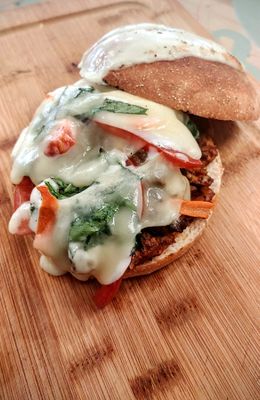 The Jill&#39;s Tall Mess - Steak, Chicken, Veggies, Ranch &amp; Cheese
