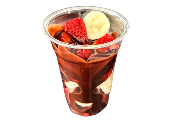 Strawberry Banana &amp; Chocolate Syrup Cup