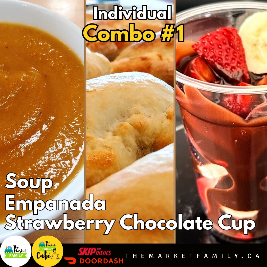 COMBO INDIVIDUAL 1 - Soup + Empanada + Strawberry &amp; Chocolate Cup
