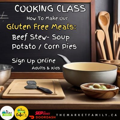 Cooking Class Family Sessions: Gluten Free Meals: Beef Stew - Corn/Potato Pies - Soup Cooking Class Family Sessions: Gluten Free Meals: Beef Stew - Corn/Potato Pies - Soup