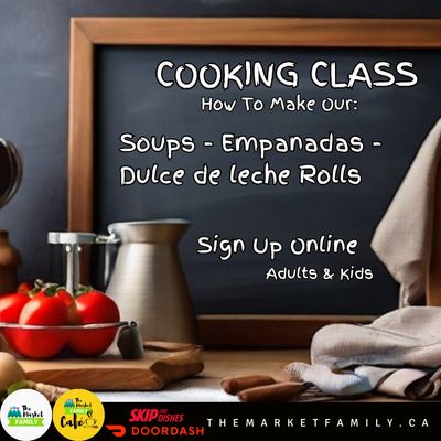 Cooking Class Family Session: Soups (vegan &gluten free) - Empanadas (meat & vegetarian) - Dulce de Leche Rolls & Sweet Edges Cooking Class Family Session: Soups (vegan &gluten free) - Empanadas (meat & vegetarian) - Dulce de Leche Rolls & Sweet Edges