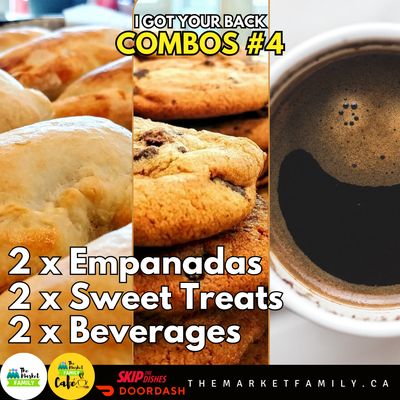 I GOT YOUR BACK COMBO #4:  2X Empanadas + 2X Sweets + 2X Beverages