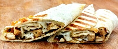 WRAP - Crispy Tofu, Caramelized Onions & Cheese WRAP - Crispy Tofu, Caramelized Onions & Cheese