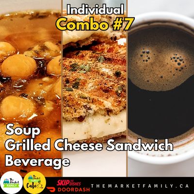 COMBO INDIVIDUAL 7: Soup & Grilled Cheese Sandwich + Beverage COMBO INDIVIDUAL 7: Soup & Grilled Cheese Sandwich + Beverage