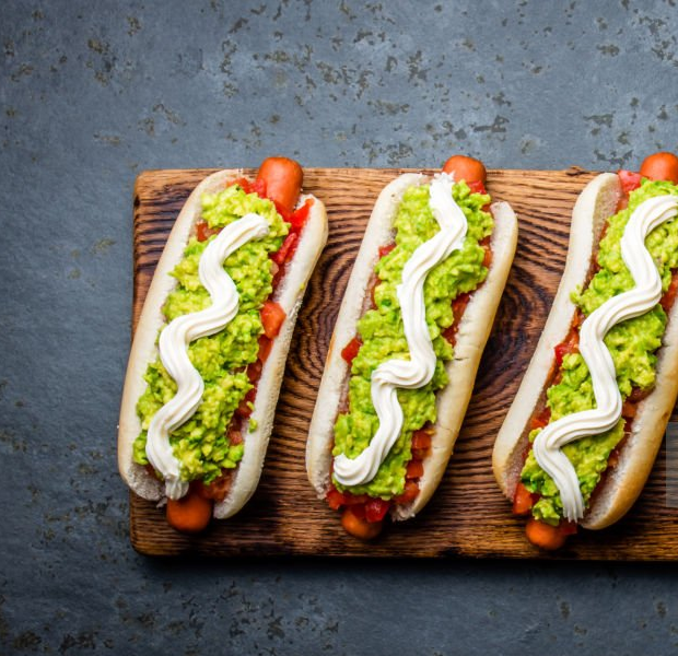 Completos (Upgraded Hot Dogs) - Italiano (most popular) - Avocado, Tomato, Homemade Mayo, Seasoning, Double Sausage Completos (Upgraded Hot Dogs) - Italiano (most popular) - Avocado, Tomato, Homemade Mayo, Seasoning, Double Sausage