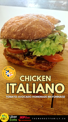 Chicken "Italiano" Sandwich: Chicken + Tomato + Avocado + Mayonnaise