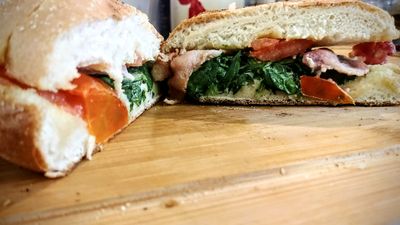 Kalena's BST Sandwich - Bacon Spinach Tomato & Homemade Mayonnaise