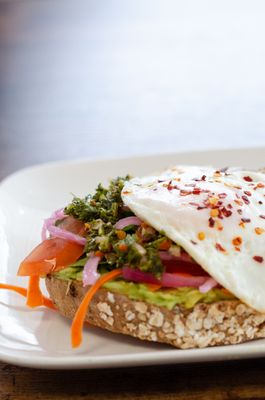 Kristi's Avocado, Veggies & Fried Egg Sandwich - Vegetarian