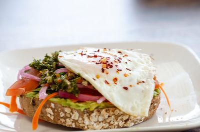 Kristi's Avocado, Veggies &amp; Fried Egg Sandwich -  Vegetarian
