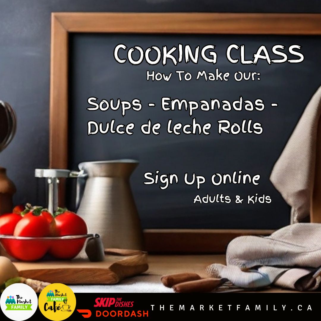 Cooking Class Family Session:  Soups (vegan &amp;gluten free) - Empanadas (meat &amp; vegetarian) - Dulce de Leche Rolls &amp; Sweet Edges