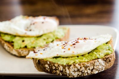 Two and Two Breakfast - Avocado Toasts x 2 & Fried Eggs x 2 Two and Two Breakfast - Avocado Toasts x 2 & Fried Eggs x 2