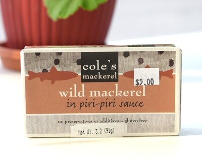 Cole's Wild Mackerel in Piri Piri Sauce
