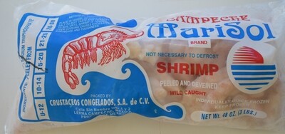 16/20 count Raw Peeled & Deveined Gulf Shrimp  3 lb. bag