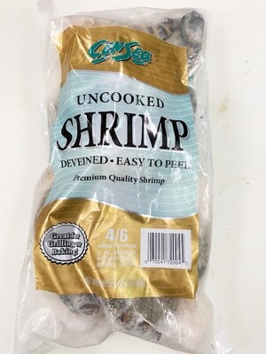 Shrimp, EZ Peel, Raw 4-6 count Prawns
