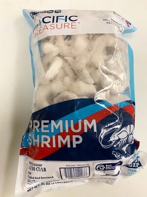 Shrimp 26/30 Raw Peeled & Deveined Tail Off