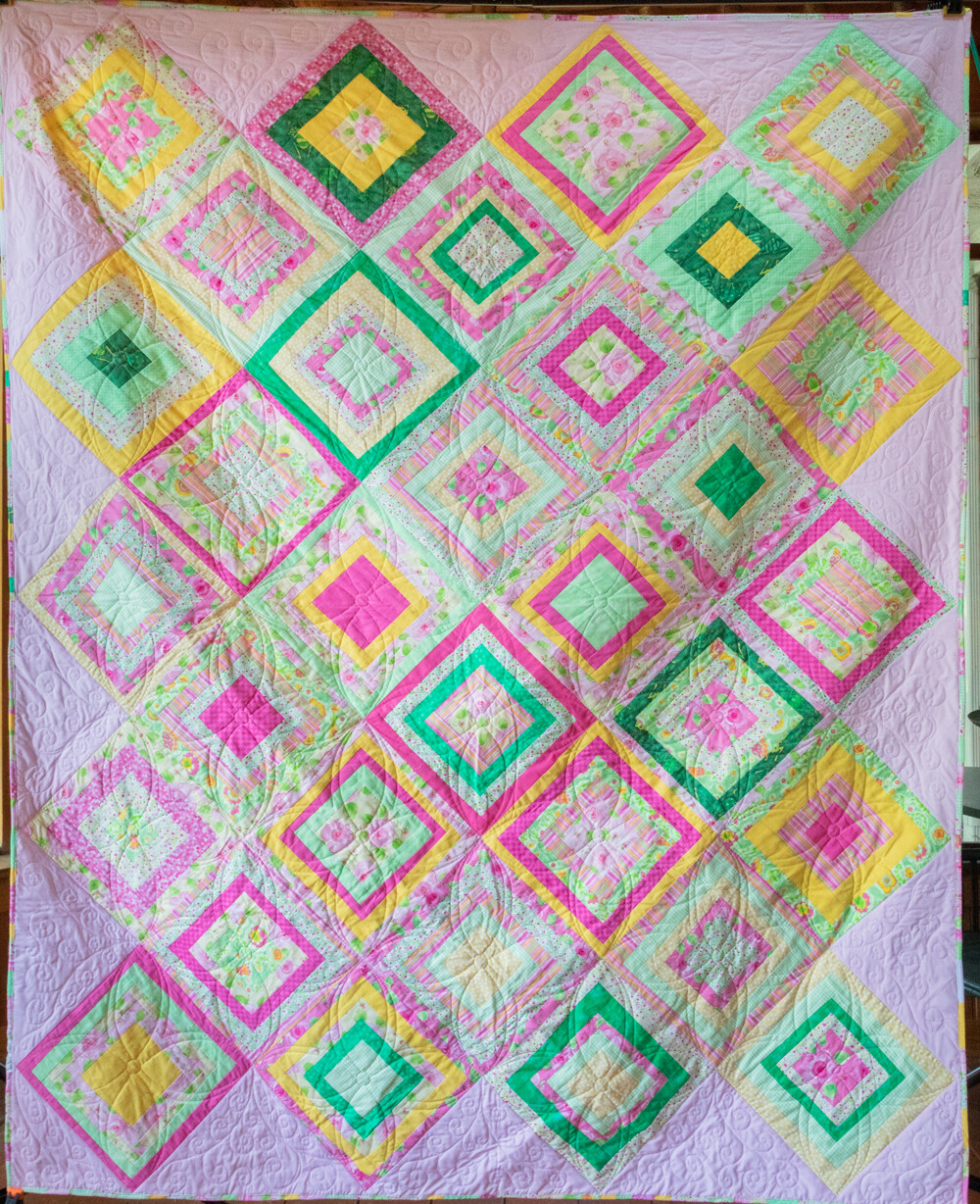 Quilt #24 - Pastel Squares on Point