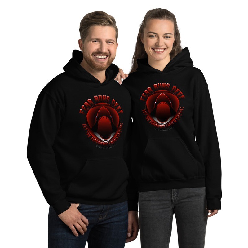  Fear Runs Deep (White/Red/Black Letters) Unisex Hoodie