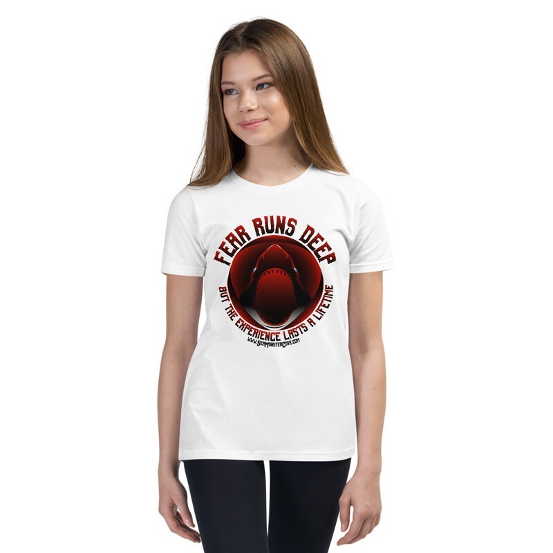 Fear Runs Deep (Red/Black Letters) Youth Short Sleeve T-Shirt