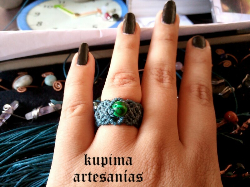anillo malaquita