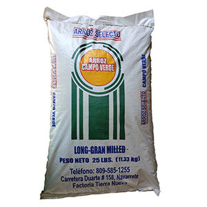 Arroz Selecto Campo Verde Saco 25 Libras