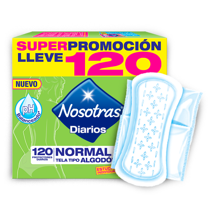 Nosotras Diarias paquete 120 unidades
