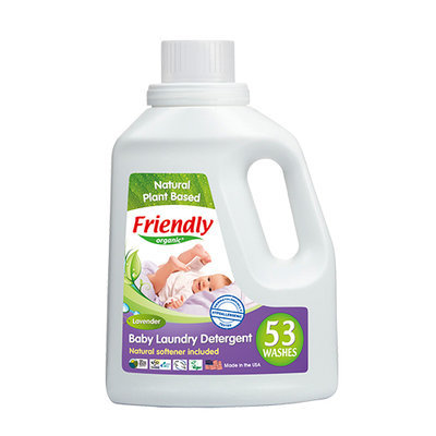 Friendly Organic babaruha-mosószer természetes textillágyítóval, természetes levendula illattal, 1,567 liter FR-058