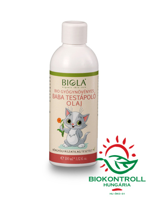 Biola Bio gyógynövényes baba testápoló olaj 100 ml BIOLA-505
