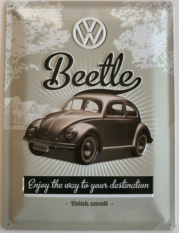 Enjoy The Way To Your Destination Käfer - Blechschild