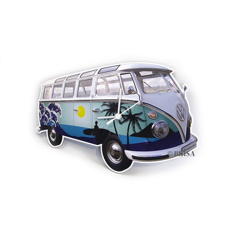 VW T1 Bulli Wanduhr - surf