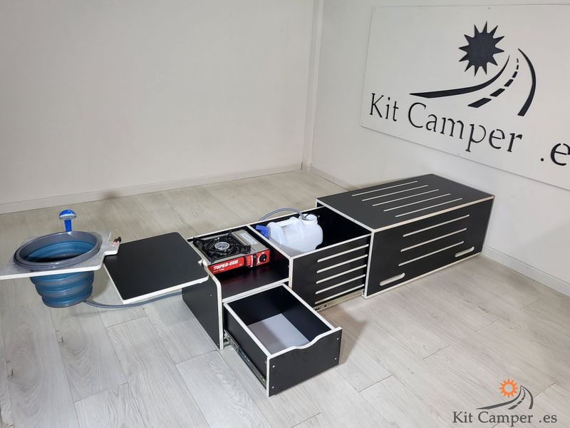 Modulo Kit Camper individual con Fregadero y Cocina