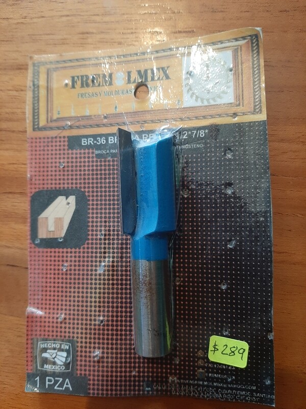 Recta zanco de 1/2 diámetro de 7/8 x 1" 3/8