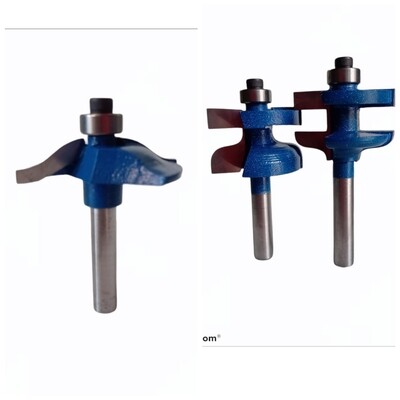 Juego de 3 fresas zanco de 1/4 para puertas de cocina para madera de 22mm