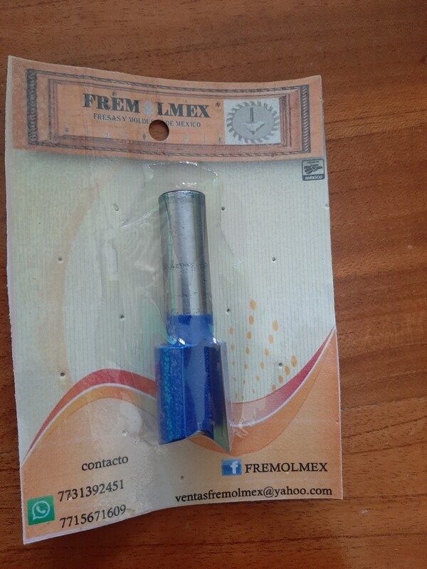 Recta zanco de 1/2 corte  7/8 profundidad de corte 1"