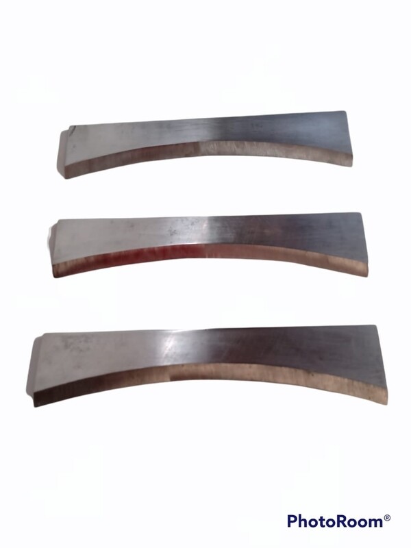 Juego de cuchillas de acero para sepillo moldurador de 3&quot; anchas de 30mm grosor de 1/8 modelo &quot;voleado &quot;