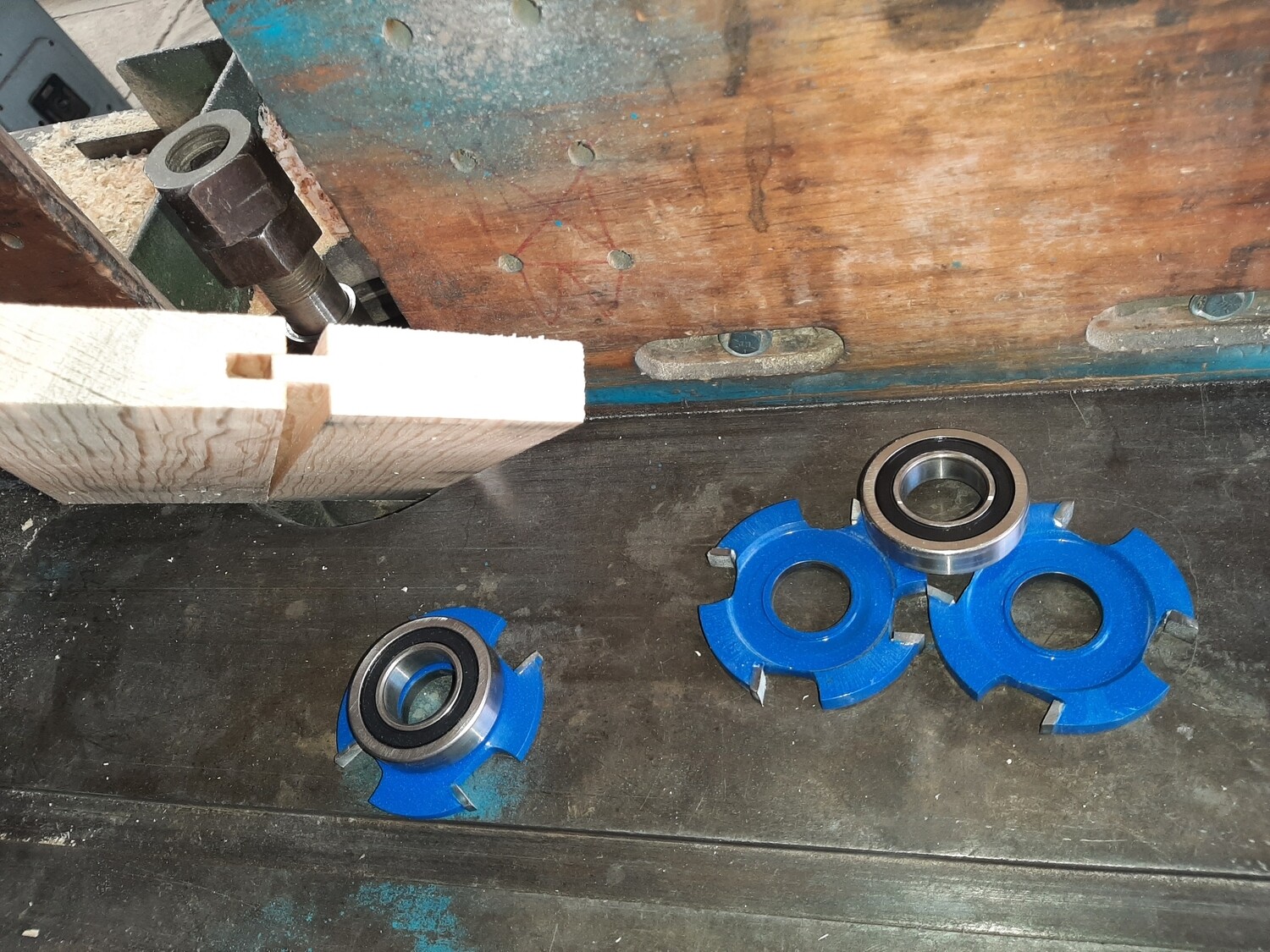 juego para machimbrar para trompo de 1&quot; para madera de 1&quot; ensamble de 16mm z:4