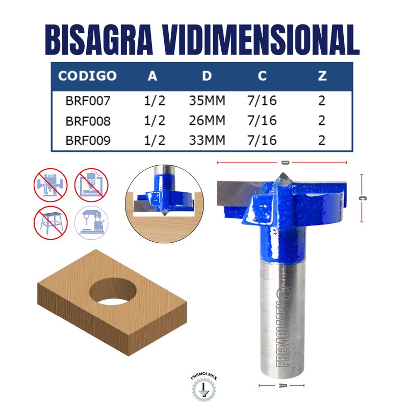 BISAGRA VIDIMENSIONAL