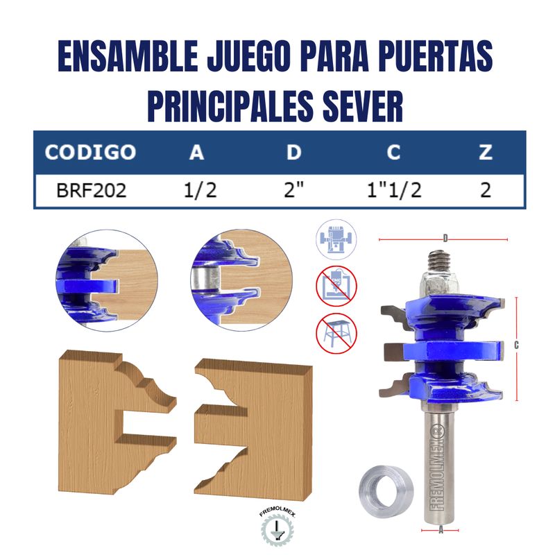 ENSAMBLE JUEGO PARA PUERTAS PRINCIPALES SEVER