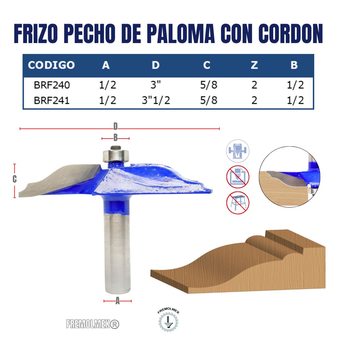 FRIZO PECHO DE PALOMA CON CORDON