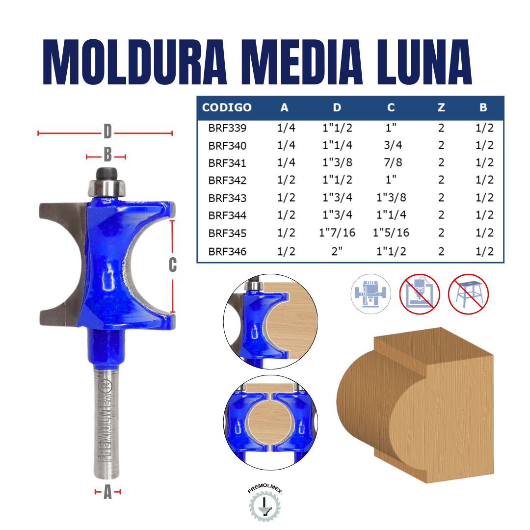 MOLDURA MEDIA LUNA