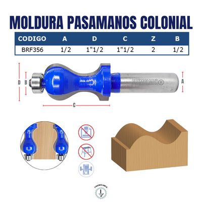 MOLDURA PASAMANOS COLONIAL