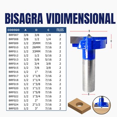BISAGRA VIDIMENSIONAL