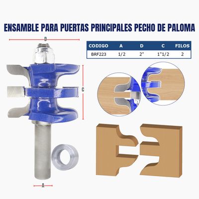 ENSAMBLE JUEGO PARA PUERTAS PRINCIPALES PECHO DE PALOMA