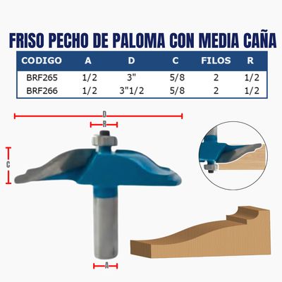FRISO PECHO DE PALOMA CON MEDIA CAÑA