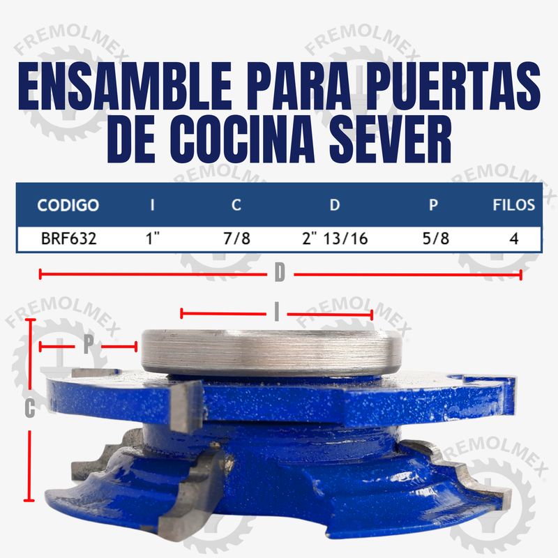 ENSAMBLE PARA PUERTAS DE COCINA SEVER